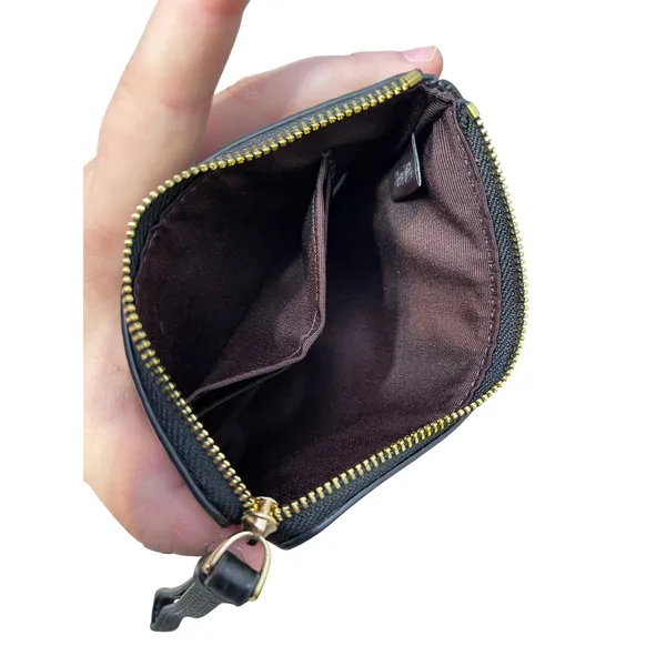 NWT Coach Corner Zip Wristlet Wallet Polished Pebble Leather Black CP483 IMBLK - Image 4
