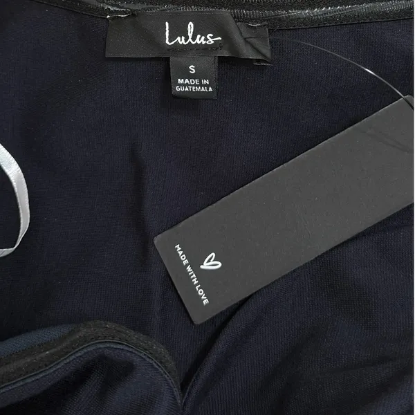 Lulus How Much I Care Midnight Blue Off-the-Shoulder Midi Dress size S NWT - Image 7