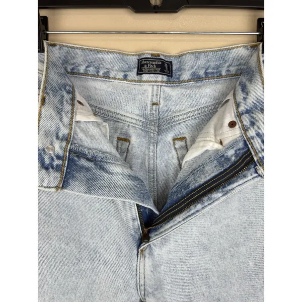 Abercrombie & Fitch Ultra High Rise Crop Wide Leg Jeans Women’s 0R/25 Frayed Hem - Image 5