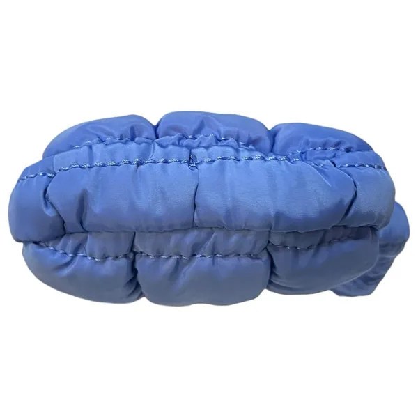 Free People Movement Quilted Micro Pouch Wristlet Bag Blueberry Logo Puffer - Image 9