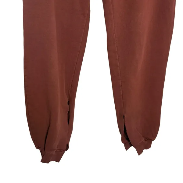 Anine Bing Sport Dark Cherry Tyler Split Hem Athleisure Sweat Joggers XS - Image 4