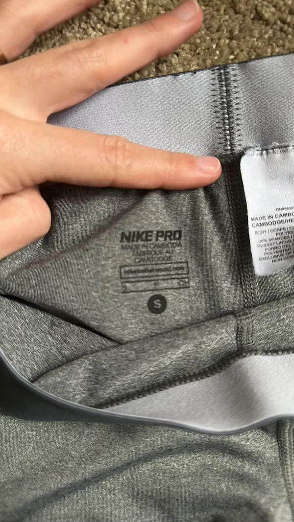 Nike Dri-Fit Spandex Pro 3" Shorts Grey - Image 2
