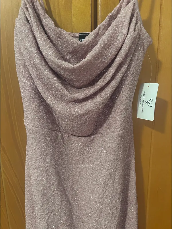 Pink Windsor Halter Maxi Dress with Slit - Image 6