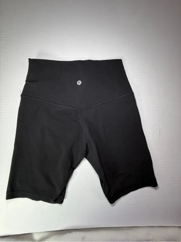 lululemon athletica Align Black High-Waist Bike Shorts estimated size 4 see msmt - Image 4