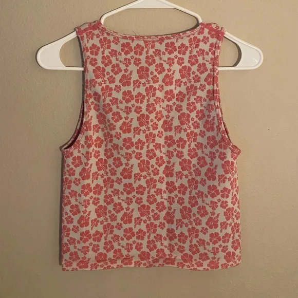 Vintage Hawaiian Floral Pink Top - Image 2