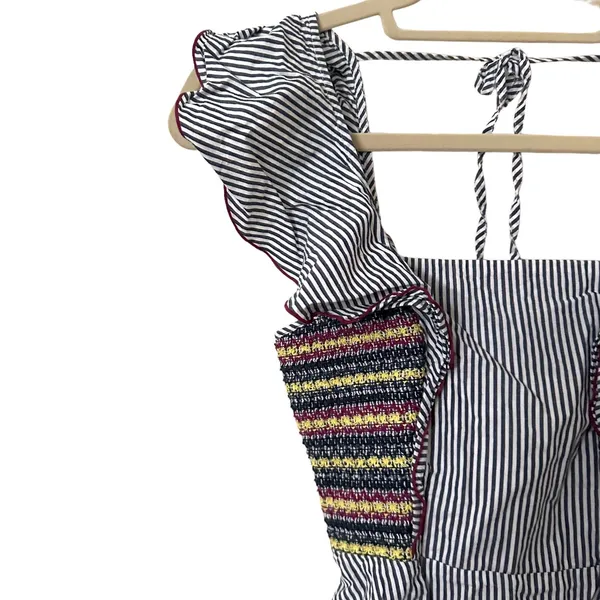PARKER Striped Flutter Sleeve Blouse Sz XXS‎ - Image 3