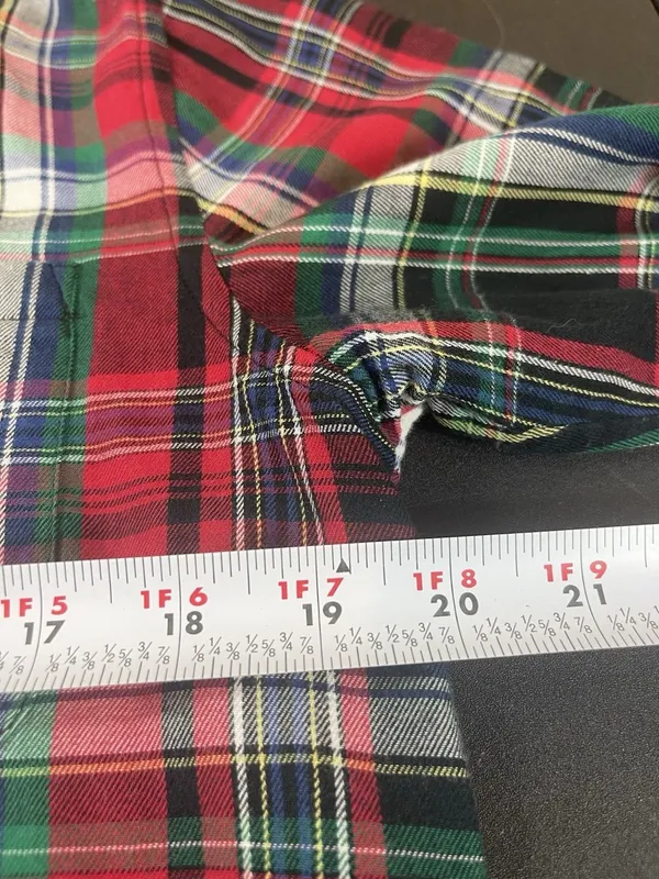 Lauren Ralph Lauren Red Green Plaid Button Up Shirt Embroidered Logo Holiday - Image 10