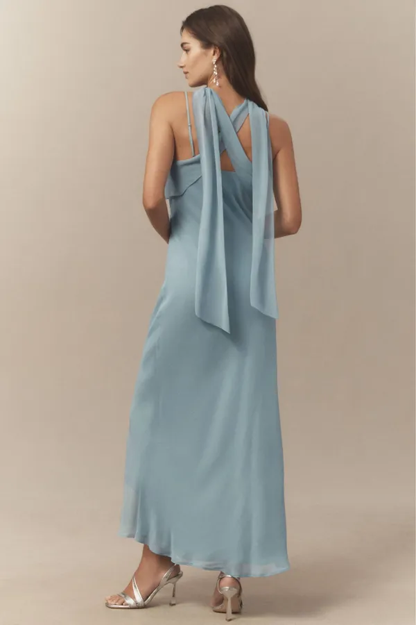 Anthropologie Scarf Detail Slip Maxi Dress - Image 2