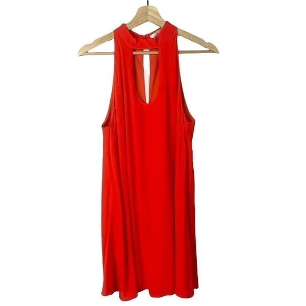 Lovers +‎ Friends Orange Keyhole Neck A-Line Mini Shift Dress S - Image 2