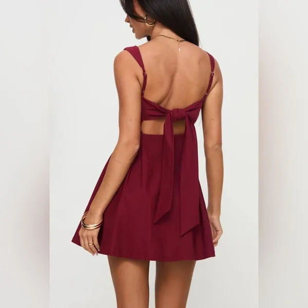 Princess Polly Xanthus Mini Dress Red Size 12 NWT IN PACKAGE - Image 2