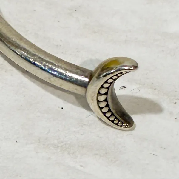 Pandora STERLING Silver 925 Crescent‎ Moon Stars Bangle Bracelet Jewelry - Image 3