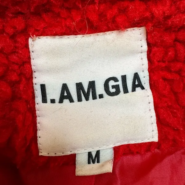 I. Am. Gia Pixie Oversized Teddy Coat Red size Medium Revolve $110 - Image 7