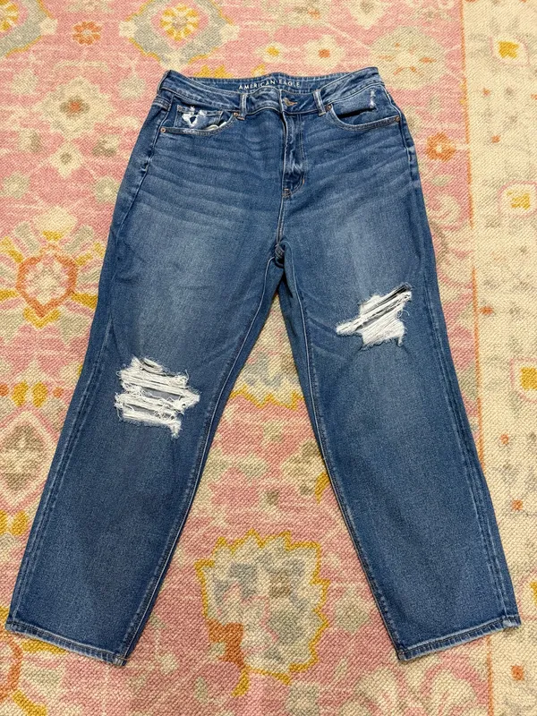 American Eagle Stretch Mom Straight Jeans - Image 2