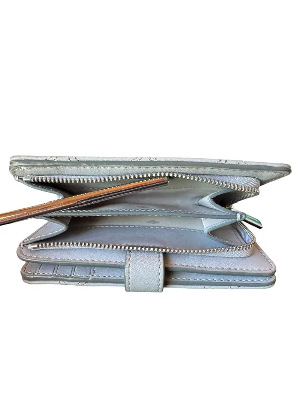 Kate Spade New York Gray Quilted Zip Around Wallet Bifold Organizer - Image 12