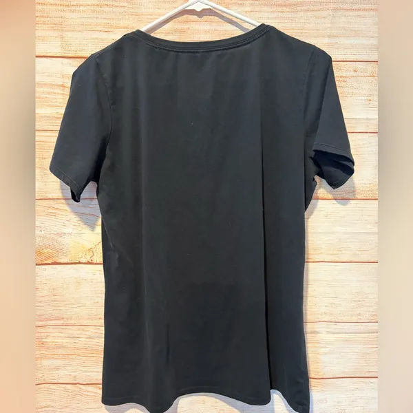Nike Women's Black and White Short Sleeve Tee - Image 2