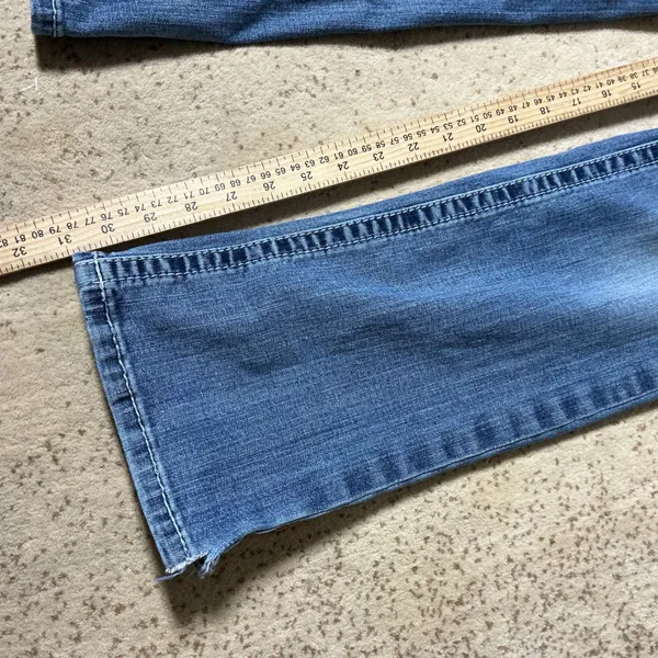 Ariat REAL Straight Icon Jeans Womens 29R Blue Rainstorm Western Denim Mid Rise - Image 5