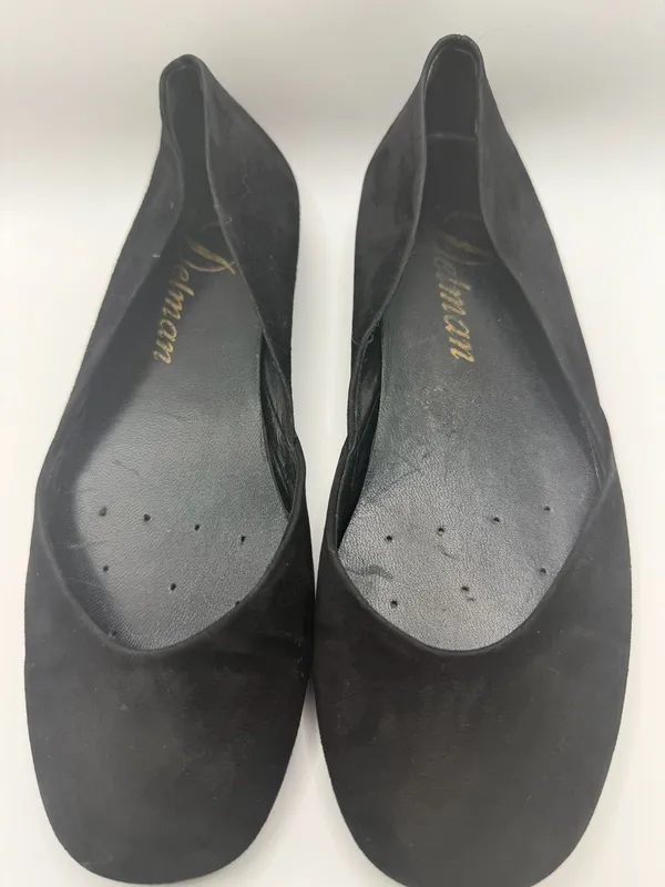 Delman Women's Black Suede Classic Ballet Flats - Image 2