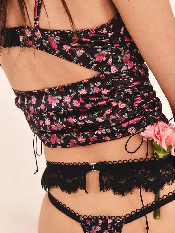 For Love & Lemons Melrose Bustier Floral Top - Image 4
