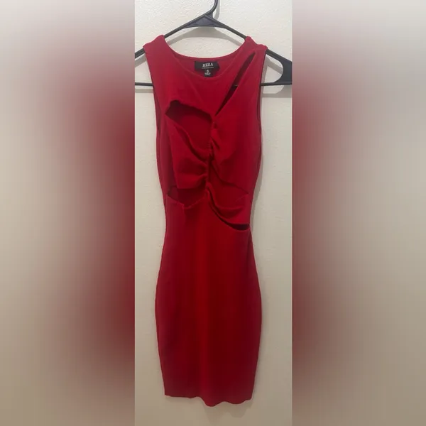 Hera Collection Fiery Red Mini Dress - Image 2