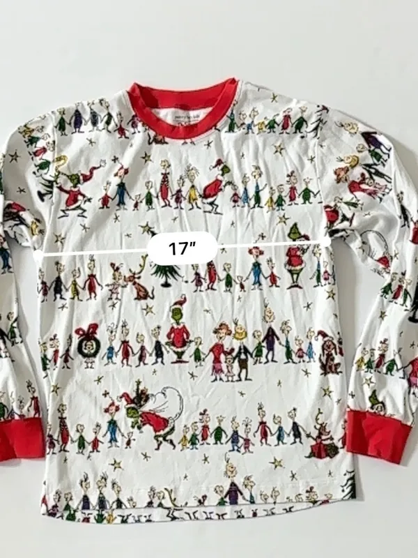 Pottery Barn Kids Grinch Christmas Pajama Top Adult Medium - Image 4
