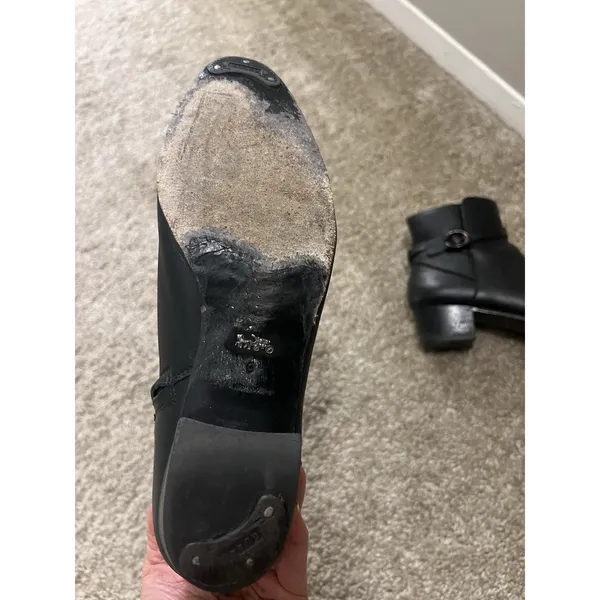 Coach Women's Chrystie Bootie Black Leather Ankle Heeled Size 9 - Image 9