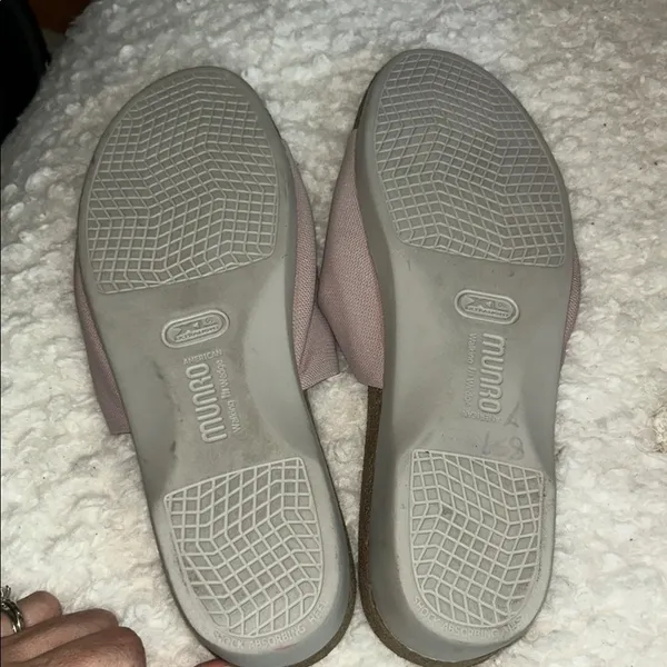 Munro Pink Mules Comfortable Slip-On Shoes - Image 6