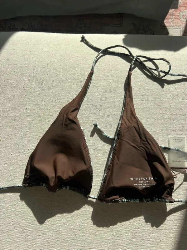 White fox swim bikini top - Image 3