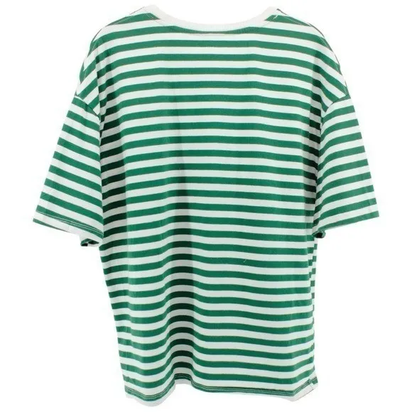 NEW Zara Dinosaur and Stripe Tee Novelty Comfort Fun Quirky Camp L - Image 6