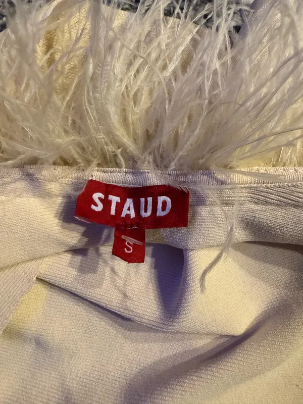 Staud Nellie Feather Crop Top - Image 4