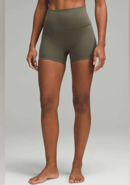 NWT Lululemon Align High Rise Short 4” Army Green Women’s Shorts Size 10 - Image 2