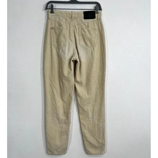 BDG Urban Outfitters Mom High Rise Corduroy‎ Pants Size 26 Washed Faded Beige - Image 2