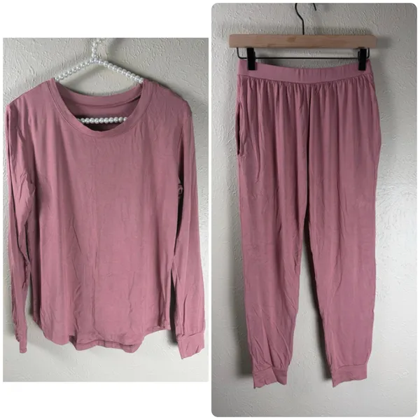 Kyte Baby Women’s Bamboo Pajama Set Size XS Pink Matching Top Pants Loungewear - Image 2