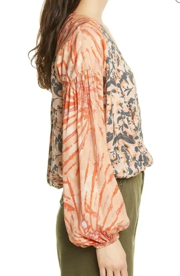 Free People Floral Cruisin Together print top, US Women's Medium NWOT - Image 4