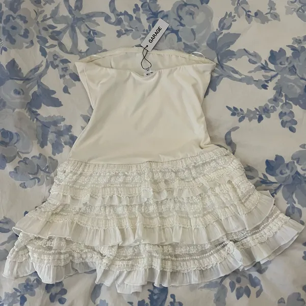 Garage drop waist ruffle mini dress - Image 2
