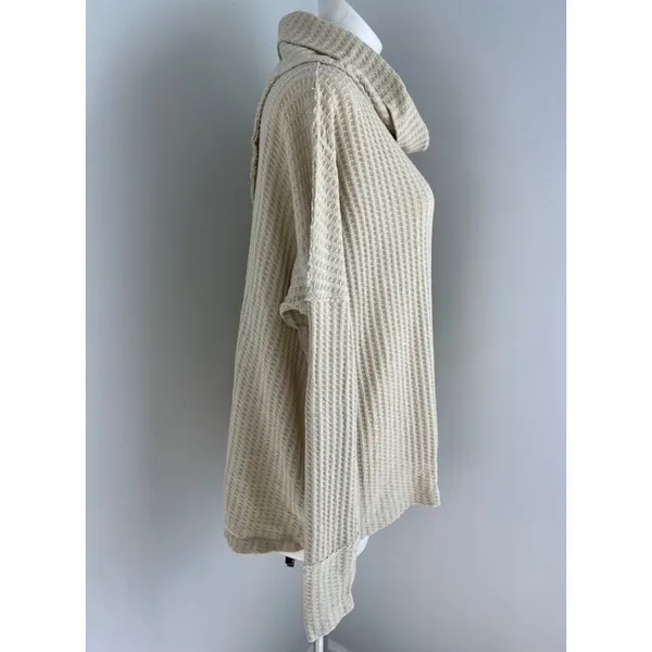 Free People Juicy Long Sleeve Cowl Neck Oversized Draped Tunic Top Stone Cold S - Image 2