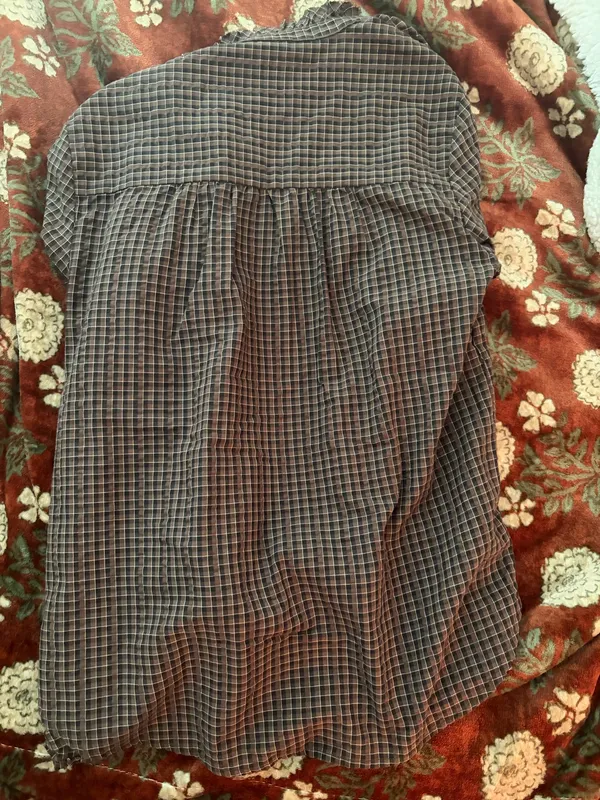 Brown Plaid Universal Thread Cream Flannel Shirt - Image 2