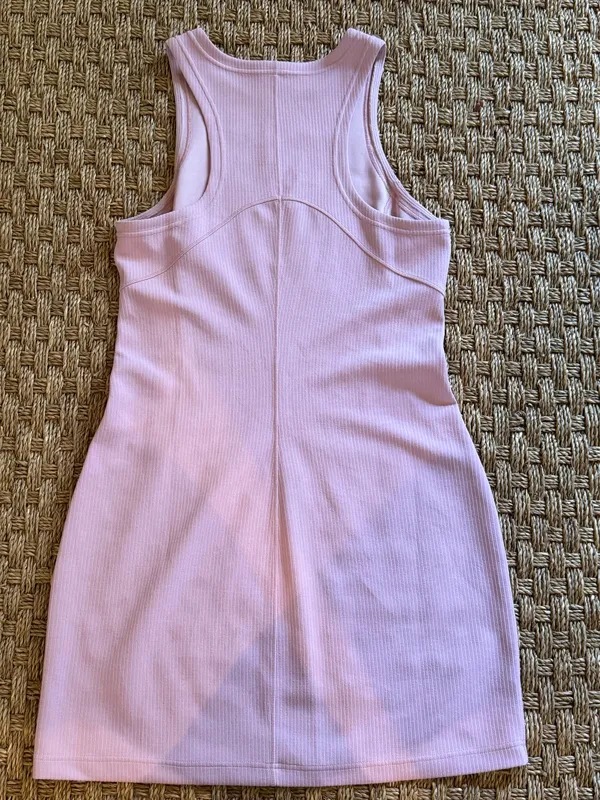 Lululemon Ribbed Softstreme Tank Dress Ribbed Slim Fit Pink Peony - Image 3