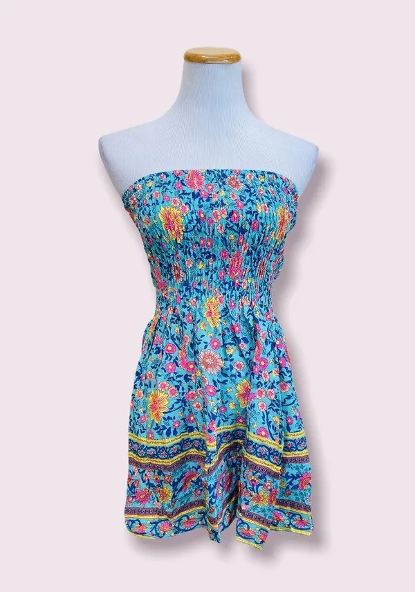 NWT Womens Honeyuppy Strapless Floral Tube Flounce Dress - Sz S - Image 2