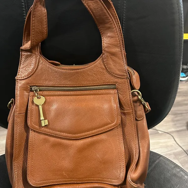 Fossil Tan Leather ShoulderCrossbody  Bag - Image 2
