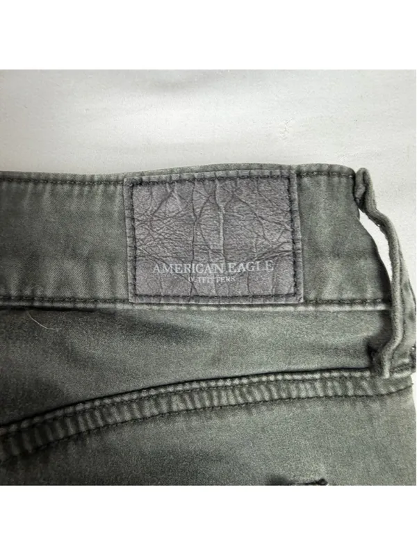 American Eagle Super Super Stretch X Jeggings 14 Regular Gray Utility Pants - Image 5