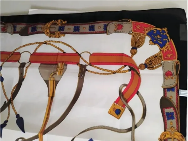 Made In Italy Equestrian Polyester Scarf Unbranded Red - Image 2