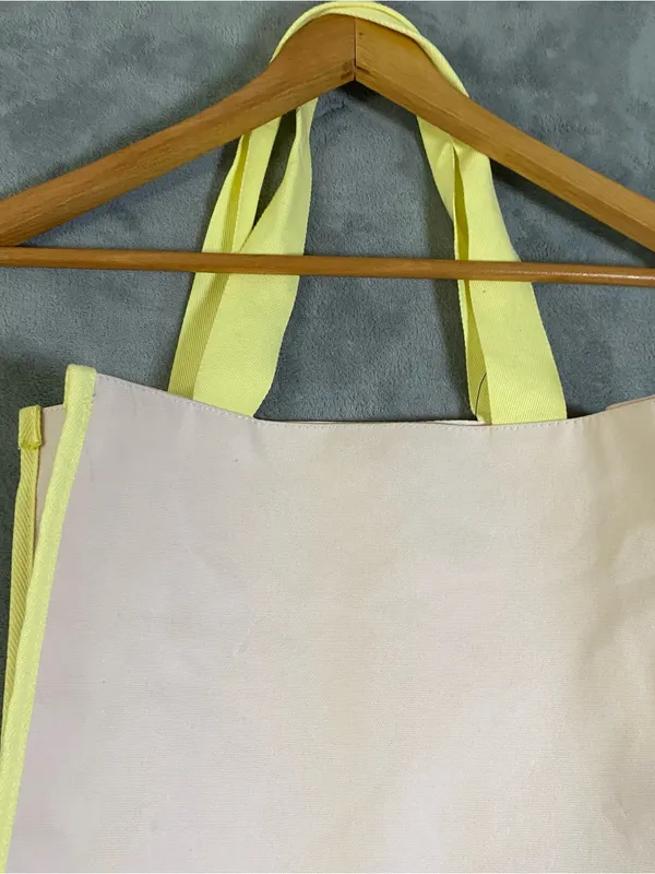 Marc Jacobs Fragrances‎ Pink and Yellow Canvas Tote Bag limited edition - Image 12