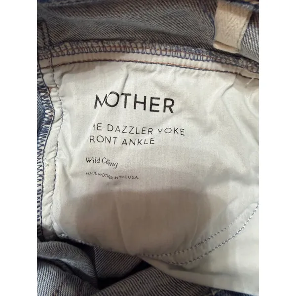 Mother Dazzler Yoke Front Ankle Jeans‎ Light Wash High Rise Crop Denim - Image 7