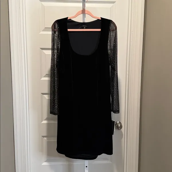City Studio Black Velvet Mesh Sleeve Bodycon Dress Size 2X‎ NWT Whimsigoth Y2K - Image 3