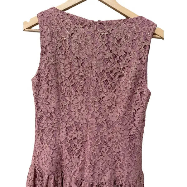 ZAC Zac Posen mauve/gold lace cocktail dress Size 6‎ - Image 8