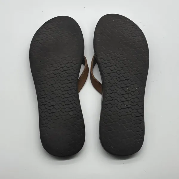 Reef Zen Love Womens Flip Flop Sandals Brown Black Size 8 Comfort Beach Thong - Image 7