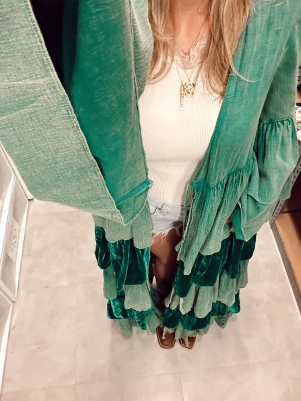 Ruffle Velvet Duster - Image 2