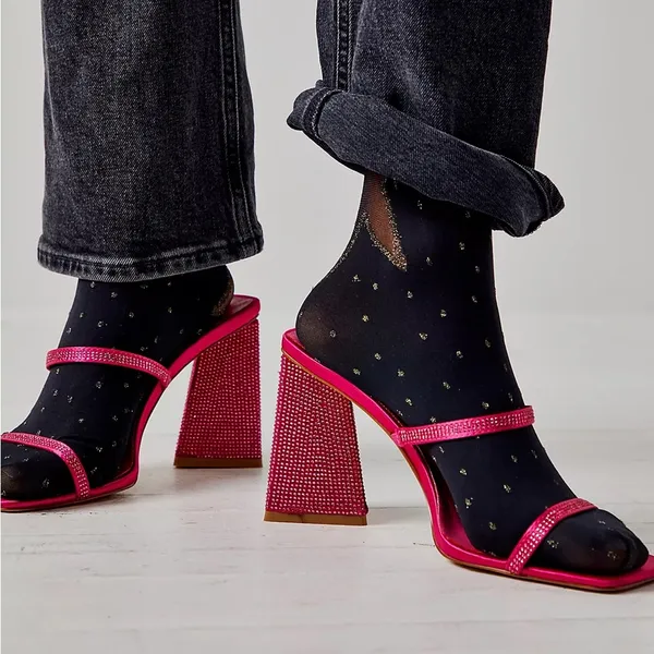 Billini Hot Pink Pink Block Sandal Heel - Image 3