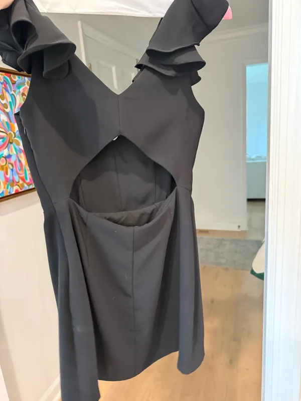 Black Amanda Uprichard Mini Dress - Image 2