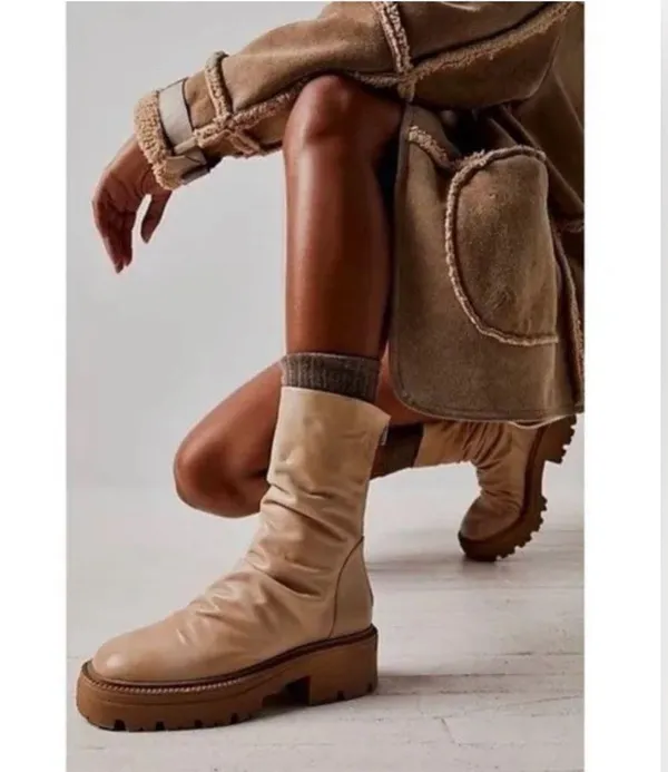 Free People Emma Ruched Boots Size 38. Sh4 - Image 2